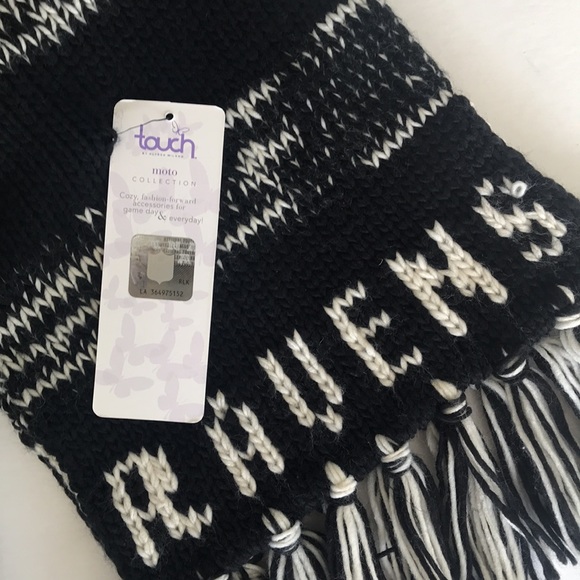 Baltimore Ravens Scarf Black and White Knit Warm touch by Alyssa Milano NFL - Picture 2 of 4
